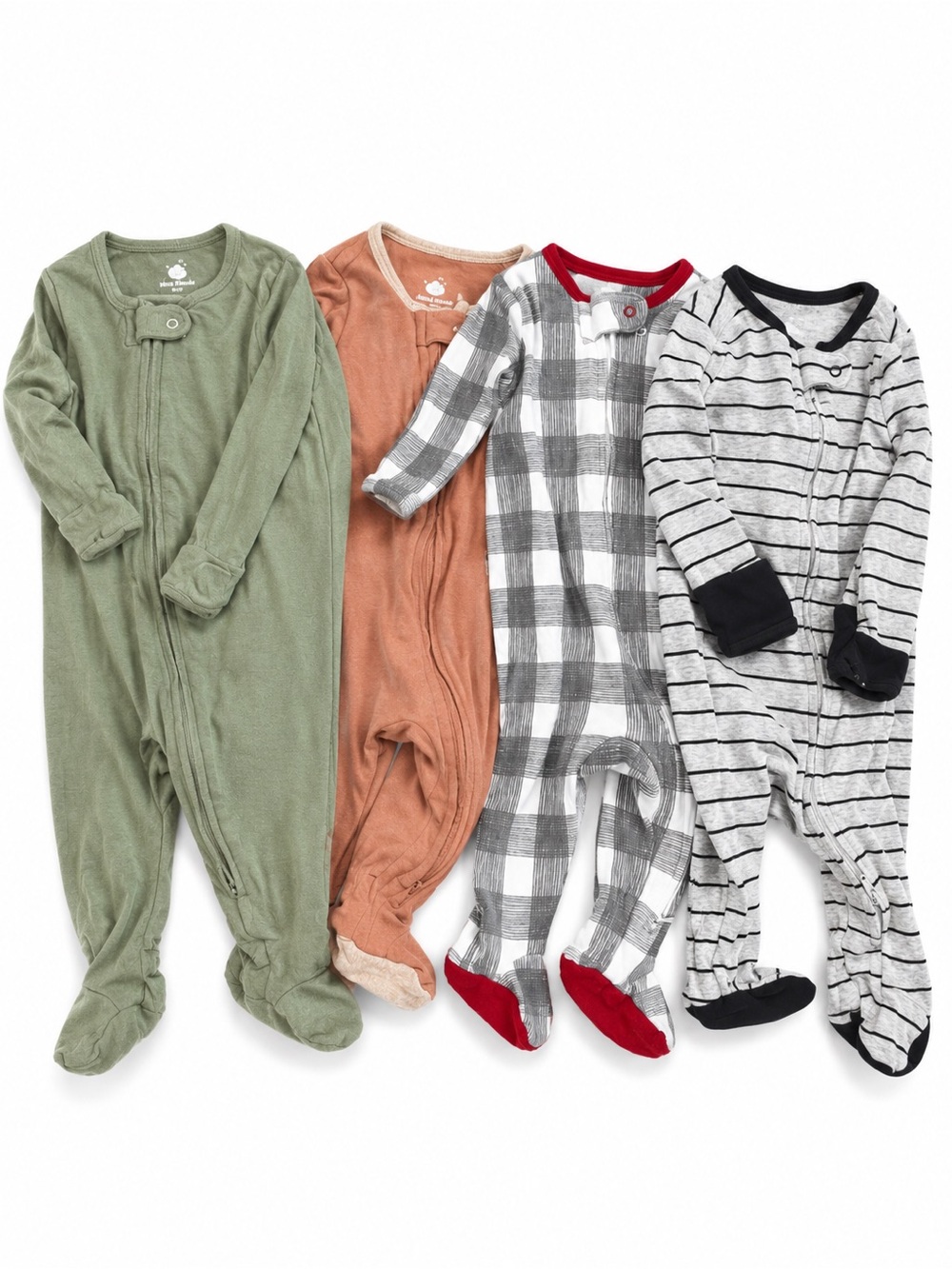 cloud island Baby Footed One-Piece Sleeper bundle of 4